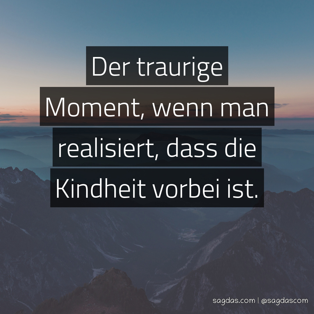 Spruch Der traurige Moment, wenn man realisiert, dass sagdas