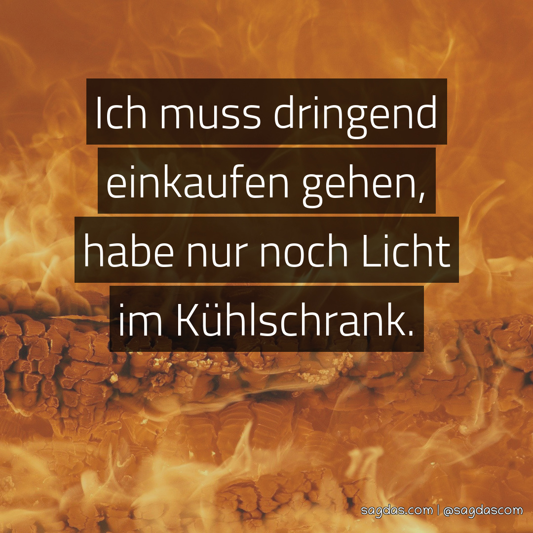 Spruch Ich muss dringend einkaufen gehen, habe nur sagdas