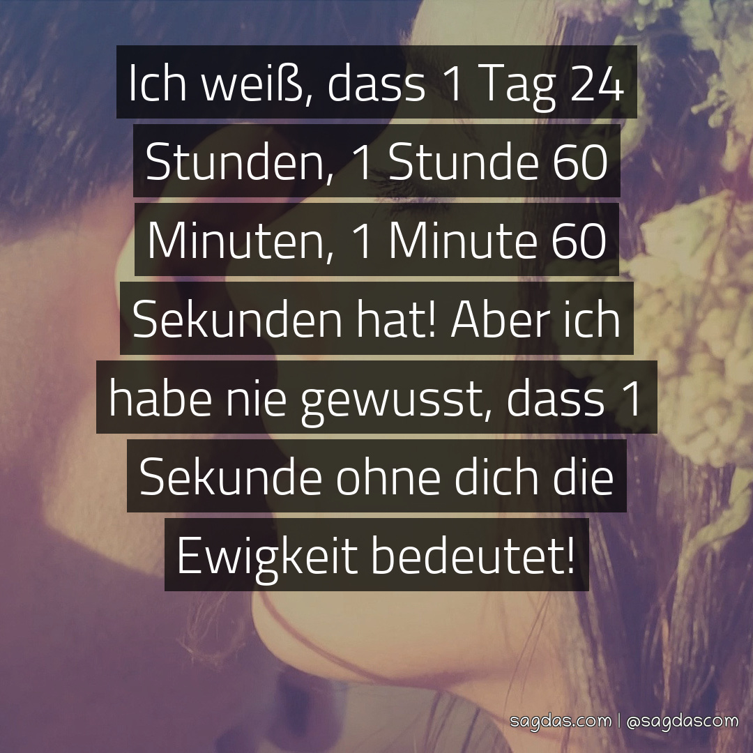 Spruch Ich weiß, dass 1 Tag 24 Stunden, 1 Stunde 60 sagdas