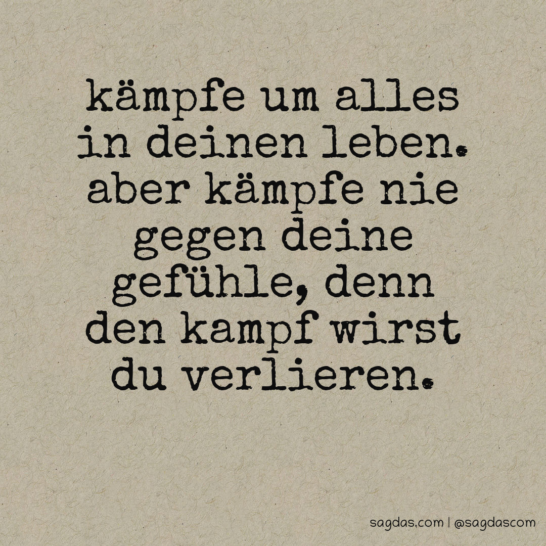 Spruch Kämpfe um alles in deinen Leben. Aber kämpfe sagdas