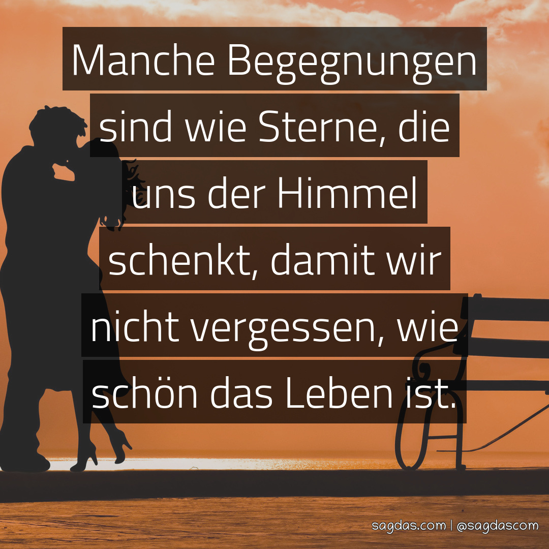 Spruch Manche Begegnungen sind wie Sterne, die uns der sagdas