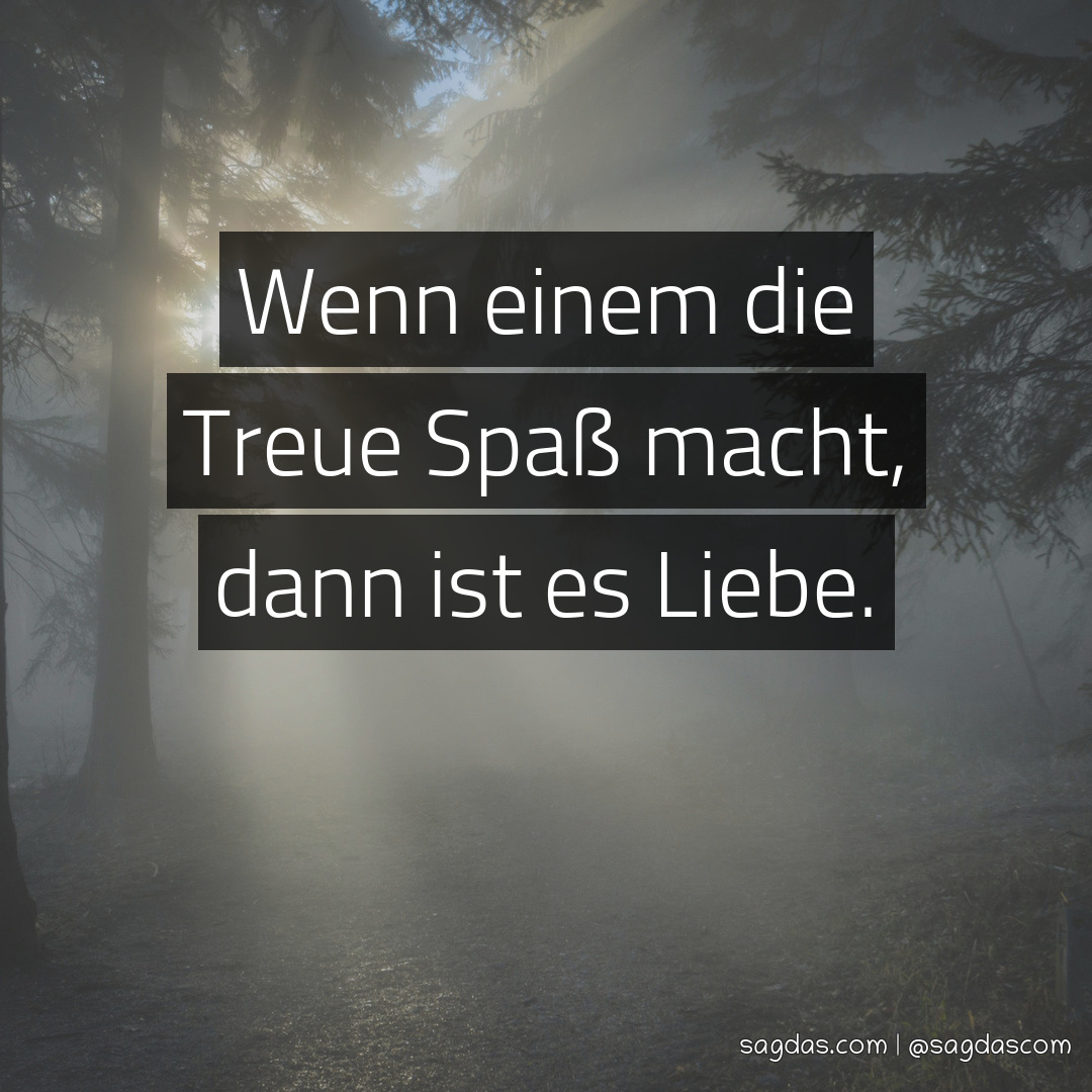 Spruch Wenn einem die Treue Spaß macht, dann ist es sagdas