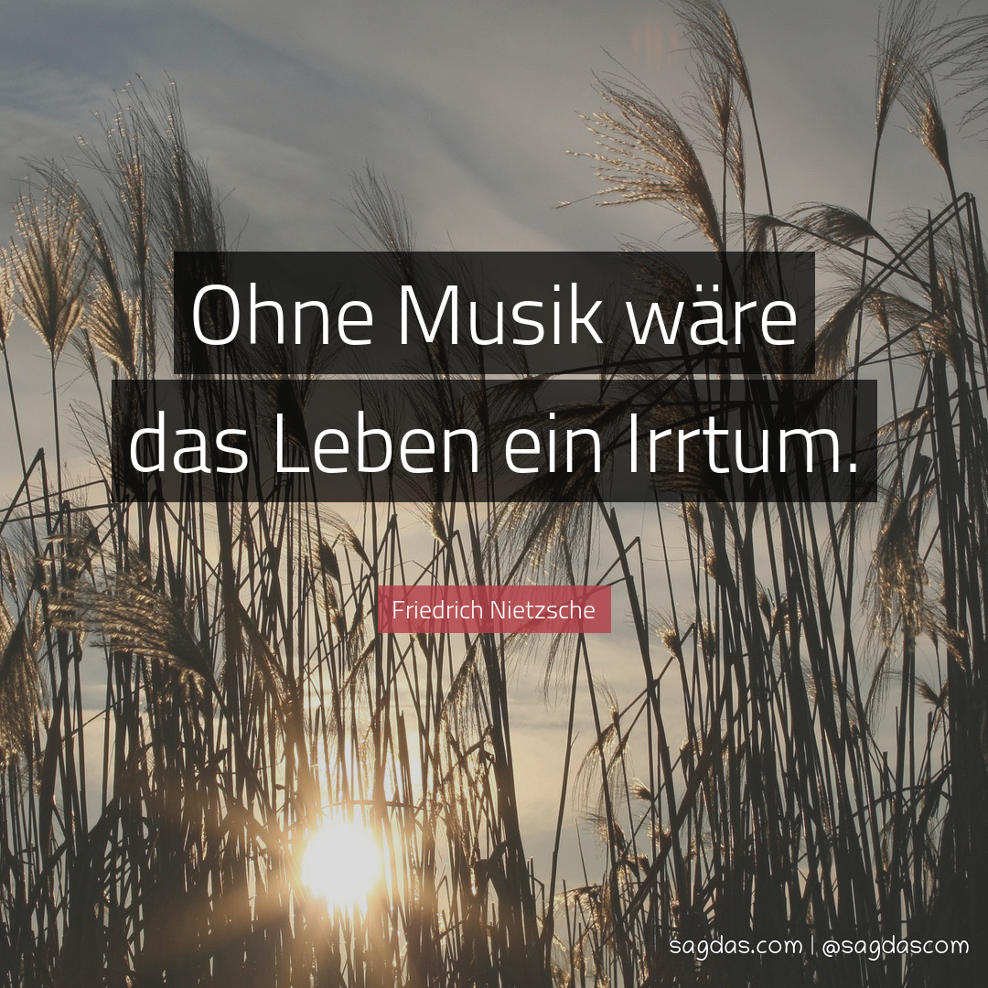 Friedrich Nietzsche Zitat Ohne Musik wäre das Leben sagdas