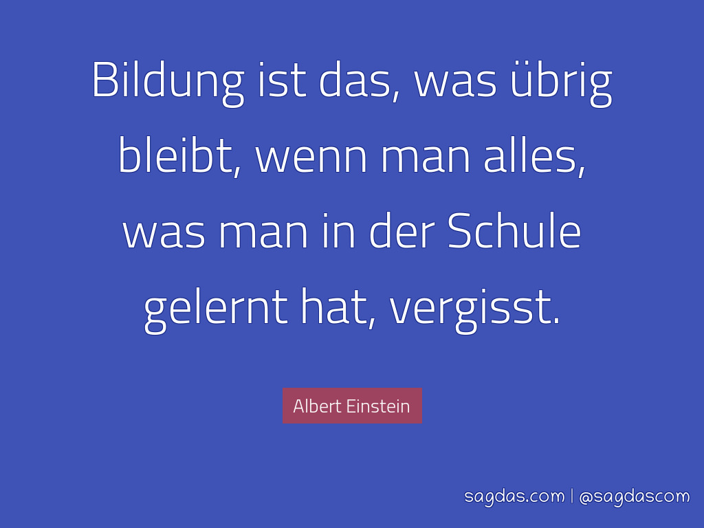 albert einstein sprueche bildung ist das was uebrig bleibt wenn man